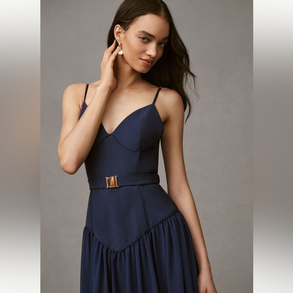 Hutch Ruby Bustier Drop Waist Belted Dress - Picture 2 of 8